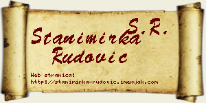 Stanimirka Rudović vizit kartica